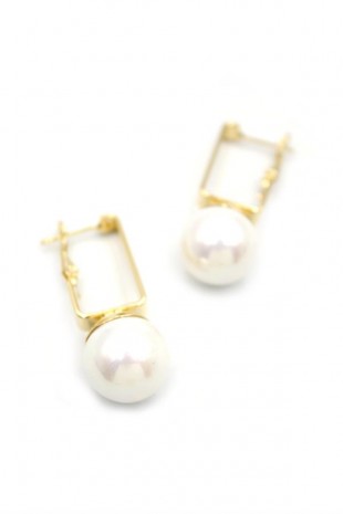 İncili Küpe - Beyaz İncili Küpe - Beyaz