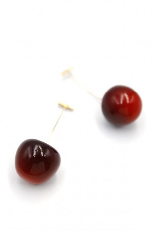 Kiraz Küpe - Kırmızı Kiraz Küpe - Kırmızı