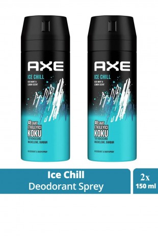 2 Adet Axe Ice Chill Erkek Deodorant Sprey 150 ml 2 Adet Axe Ice Chill Erkek Deodorant Sprey 150 ml