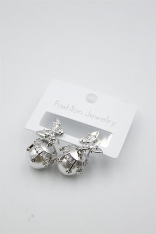 İnci Kelebek Küpe - Gümüş İnci Kelebek Küpe - Gümüş