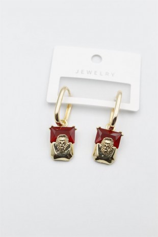 Vs Taşlı Küpe - Kırmızı Vs Taşlı Küpe - Kırmızı