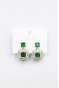 Kare Taşlı Küpe - Yeşil Kare Taşlı Küpe - Yeşil