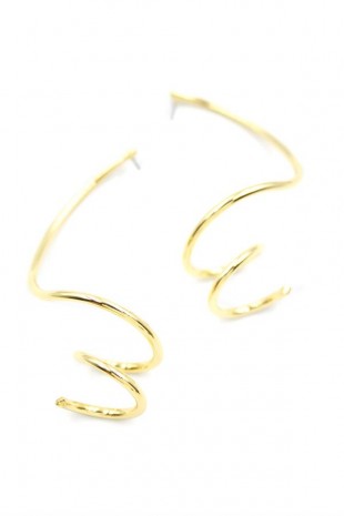 Kıvrımlı Küpe - Altın Kıvrımlı Küpe - Altın