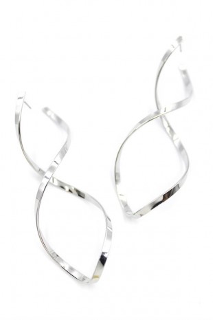 Dalgalı Küpe - Gümüş Dalgalı Küpe - Gümüş