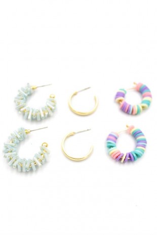 Kristal Boncuklu Küpe - Turkuaz Kristal Boncuklu Küpe - Turkuaz