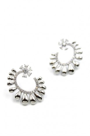 Taşlı Küpe - Gümüş Taşlı Küpe - Gümüş