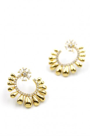 Taşlı Küpe - Altın Taşlı Küpe - Altın