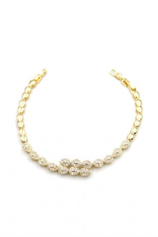 Taşlı Bileklik - Altın