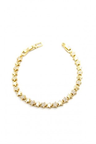 Taşlı Yıldız Bileklik - Altın Taşlı Yıldız Bileklik - Altın