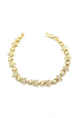 Taşlı Yıldız Bileklik - Altın Taşlı Yıldız Bileklik - Altın