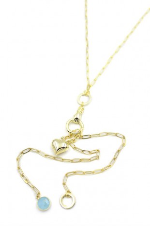 Kalp Y Kolye - Altın Kalp Y Kolye - Altın