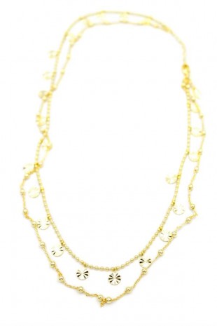 Pullu Dorila Kolye - 90cm - Altın Pullu Dorila Kolye - 90cm - Altın