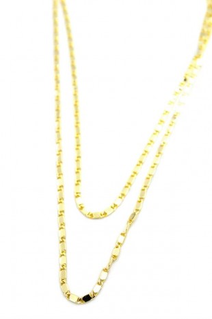 Ezme Zincir Kolye - 90cm - Altın Ezme Zincir Kolye - 90cm - Altın