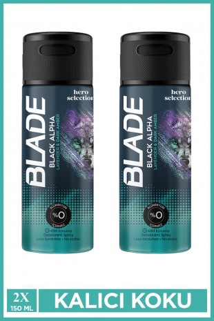 2 Adet Blade Hero Selection Serisi Black Alpha Erkek Deodorant 150 Ml 2 Adet Blade Hero Selection Serisi Black Alpha Erkek Deodorant 150 Ml