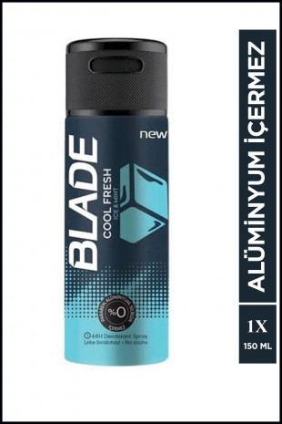 Blade Cool Fresh Erkek Deodorant 150 Ml Hızlı Kurur Leke Bırakmaz Blade Cool Fresh Erkek Deodorant 150 Ml Hızlı Kurur Leke Bırakmaz