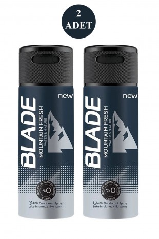 2 Adet Mountain Fresh Erkek Deodorant 150ml Leke Bırakmaz 2 Adet Mountain Fresh Erkek Deodorant 150ml Leke Bırakmaz