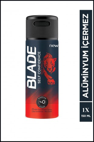 Blade Self Confidence Erkek Deodorant 150 Ml Hızlı Kurur, Leke Bırakmaz