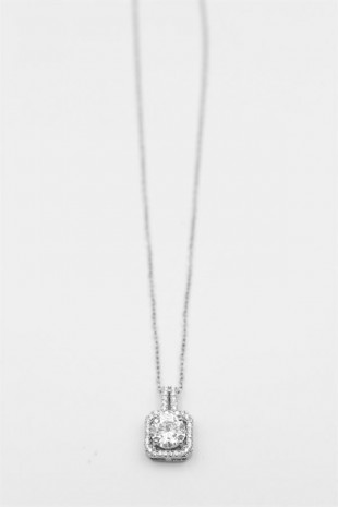 Taşlı Kolye - Gümüş Taşlı Kolye - Gümüş