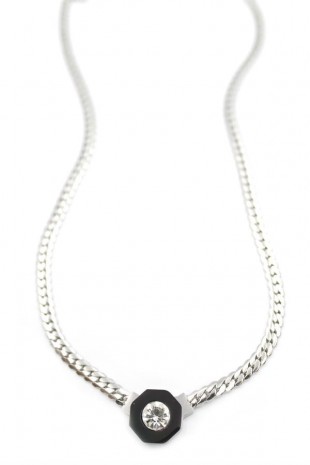 Taşlı İtalyan Kolye - Gümüş Taşlı İtalyan Kolye - Gümüş