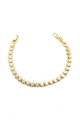 Taşlı Yıldız Bileklik - Altın Taşlı Yıldız Bileklik - Altın