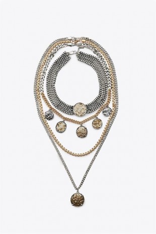 Para Zincir Kolye - ÇOK RENKLİ