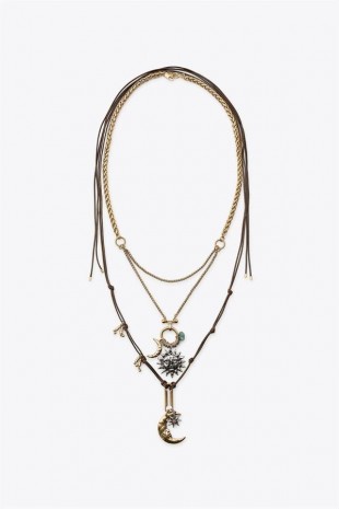 Ay Yıldız Kolye - ÇOK RENKLİ