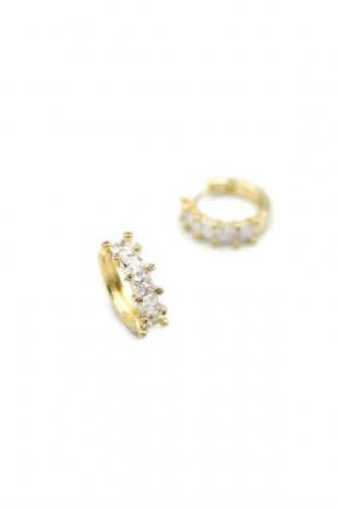 Taşlı Küpe - Altın Taşlı Küpe - Altın