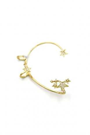 Taşlı Kıkırdak Küpe - Altın Taşlı Kıkırdak Küpe - Altın