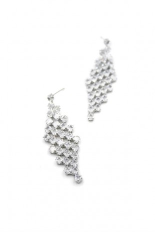 Zirkon Taşlı Küpe - Gümüş Zirkon Taşlı Küpe - Gümüş