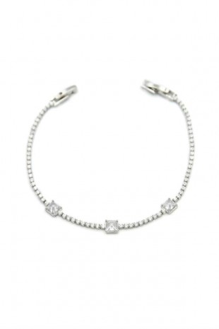 Taşlı Bileklik - Gümüş Taşlı Bileklik - Gümüş