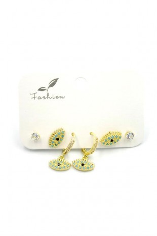 Çoklu Göz Küpe - Altın Çoklu Göz Küpe - Altın