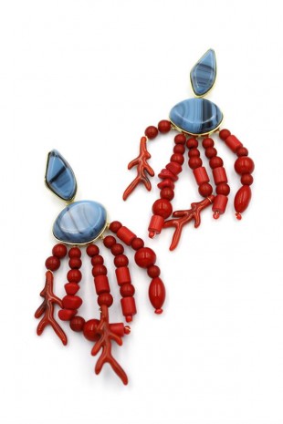 Mercan Küpe - Kırmızı Mercan Küpe - Kırmızı