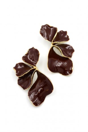 Çiçek Küpe - Bordo Çiçek Küpe - Bordo