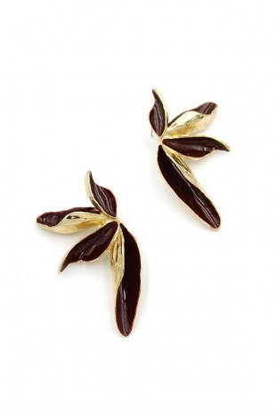 Çiçek Küpe - Bordo Çiçek Küpe - Bordo