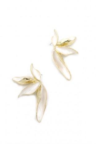 Çiçek Küpe - Krem Çiçek Küpe - Krem