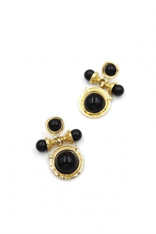 Taşlı Küpe - Siyah Taşlı Küpe - Siyah