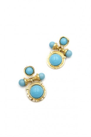 Taşlı Küpe - Turkuaz Taşlı Küpe - Turkuaz