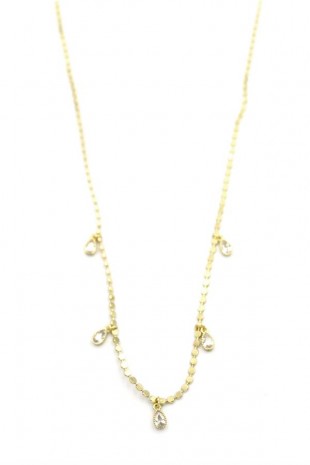 Ezme Zincir Charm Kolye - Altın Ezme Zincir Charm Kolye - Altın