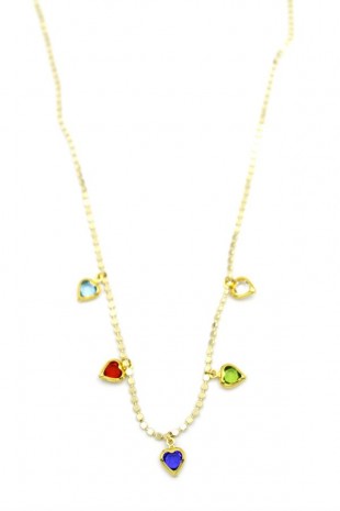 Ezme Zincir Charm Kolye - Altın Ezme Zincir Charm Kolye - Altın