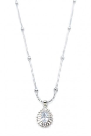 Taşlı Kolye - Gümüş Taşlı Kolye - Gümüş