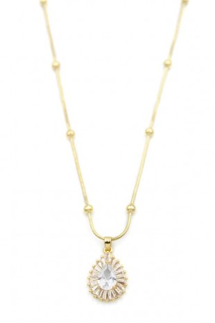 Taşlı Kolye - Altın Taşlı Kolye - Altın