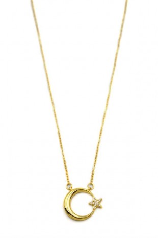 Ay Yıldız Kolye - Altın Ay Yıldız Kolye - Altın
