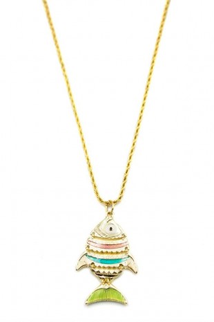 Balık Kolye - Altın Balık Kolye - Altın