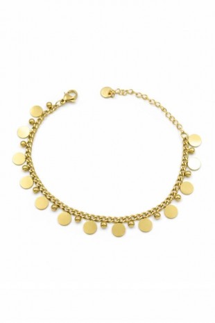 Pullu Bileklik - Altın Pullu Bileklik - Altın