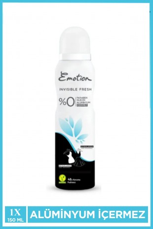 Emotion Invisible Fresh Black & White Kadın Deodorant 150ml Vegan, Leke Bırakmaz Emotion Invisible Fresh Black & White Kadın Deodorant 150ml Vegan, Leke Bırakmaz