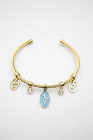 Yılan Örgü Bilezik - Altın Yılan Örgü Bilezik - Altın