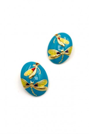 Yusufçuk Küpe - Mavi Yusufçuk Küpe - Mavi