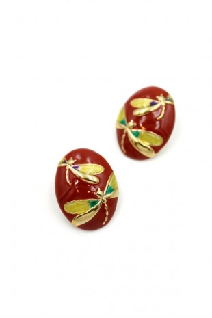 Yusufçuk Küpe - Kırmızı Yusufçuk Küpe - Kırmızı