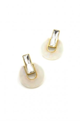 Taşlı Küpe - Altın Taşlı Küpe - Altın