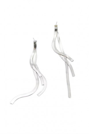 İtalyan Zincir Sallantılı Küpe - Gümüş İtalyan Zincir Sallantılı Küpe - Gümüş